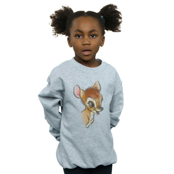 Disney Girls Bambi Drawing Sweatshirt - Sports Grey