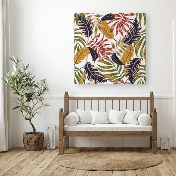 Warren Reed Hawaiian Style Jungle Leaves Canvas