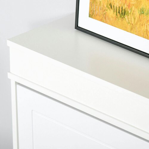 Wyld Haus Sozita Wooden White 4 Flip Drawer Shoe Cabinet With Adjustable Shelves For Entryway