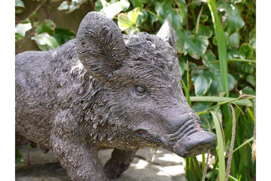Black Pig Outdoor Ornament