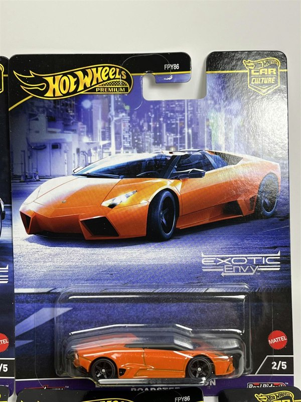 Hot Wheels Exotic Envy Real Riders Set Of 5 Model Cars 1:64 FPY86