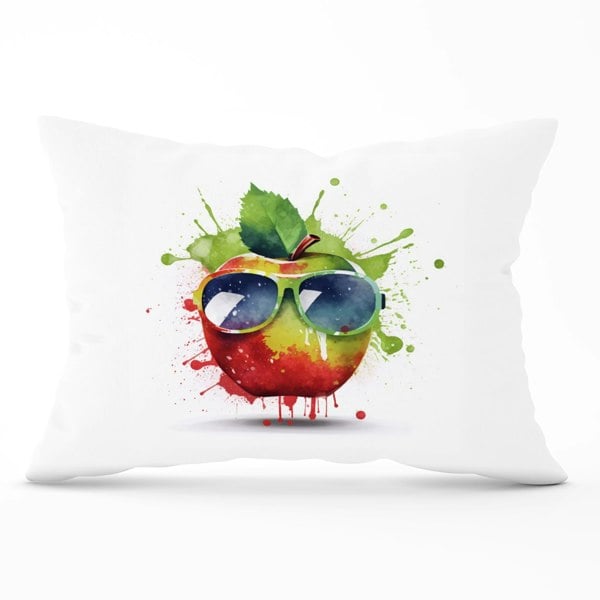 Warren Reed Apple In Glasses Splashart Cushions