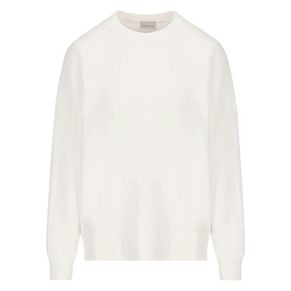 Moncler Detailed Logo On Back Sweatshirt - White