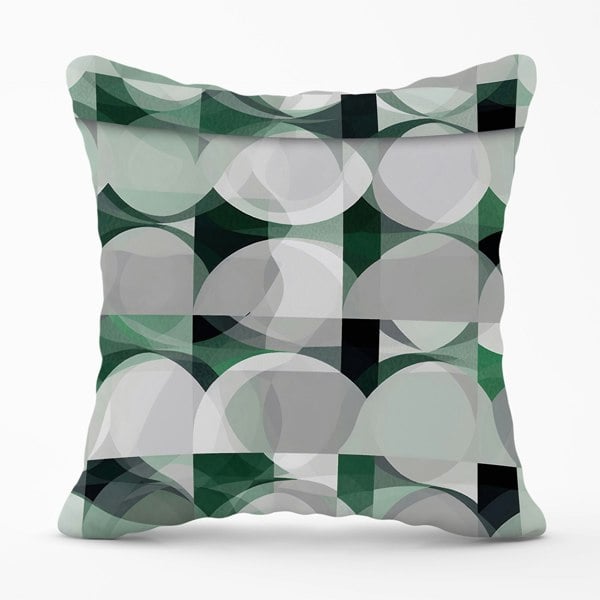 Warren Reed Geometric Grey Green Cushions