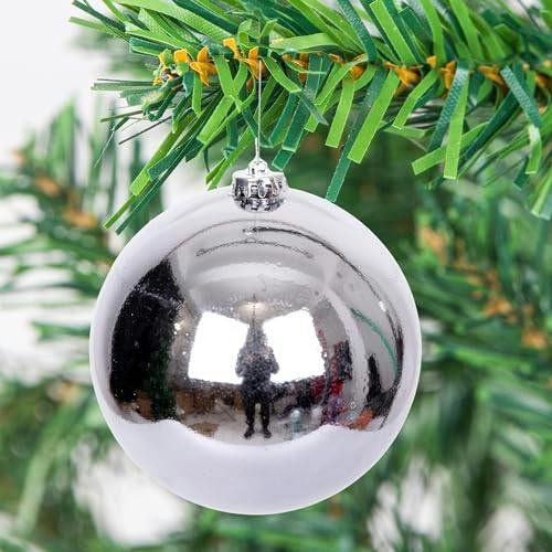 5cm Mid Grey Shatterproof Christmas Bauble Set, 9 or 18 Pieces for Elegant Festive Decorating image 6