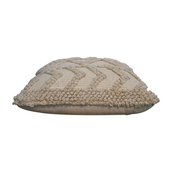 Wyld Haus Set of 2 Snowshill Cream Zig Zag Handwoven Cushion Covers