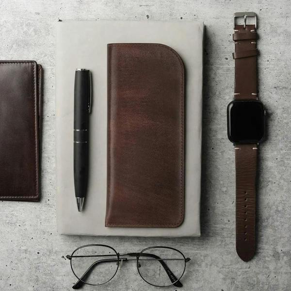 PRIMEHIDE Leather-Lined Glasses Pouch Beatrice Mayfair