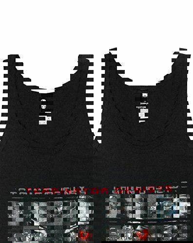 Vanilla Underground Terminator Womens Black Movie Graphic Vest