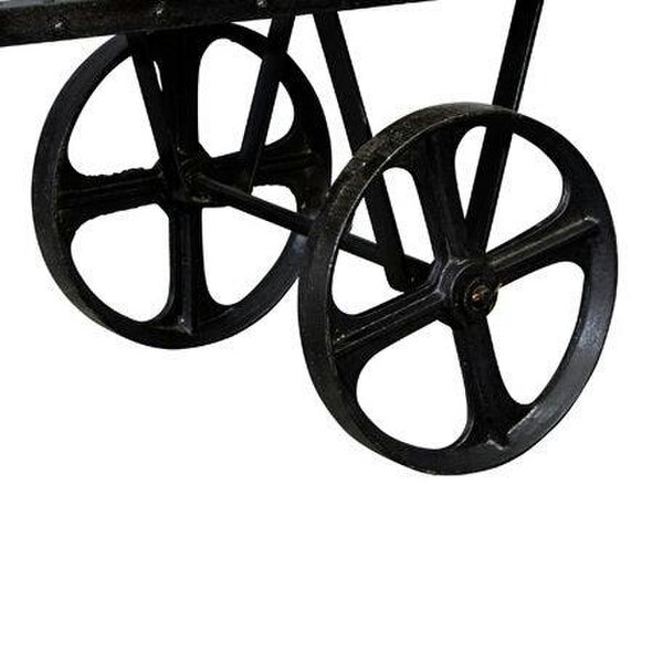 Wyld Haus Toivakka Industrial Reclaimed Wood and Metal Coffee Table with Wheels