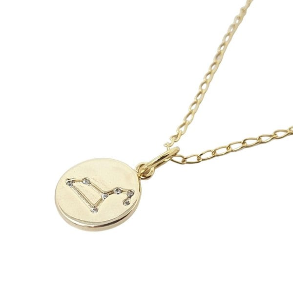 Leo Gold Plated Constellation Star Map Pendant Charm Necklace