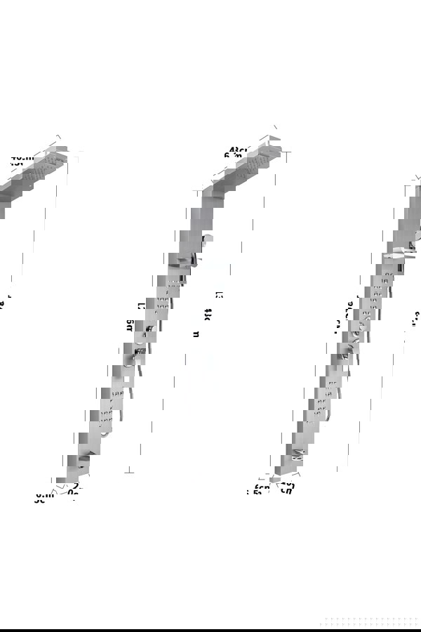 Living and Home Wall Mount Stainless Steel Bathroom Shower Panel Tower System with Shelf