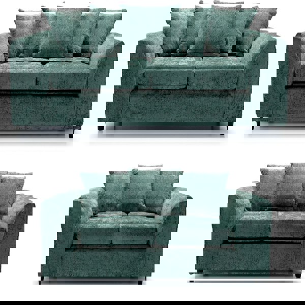 Furnishings For Less Monaco Chenille Fabric Sofa Suite