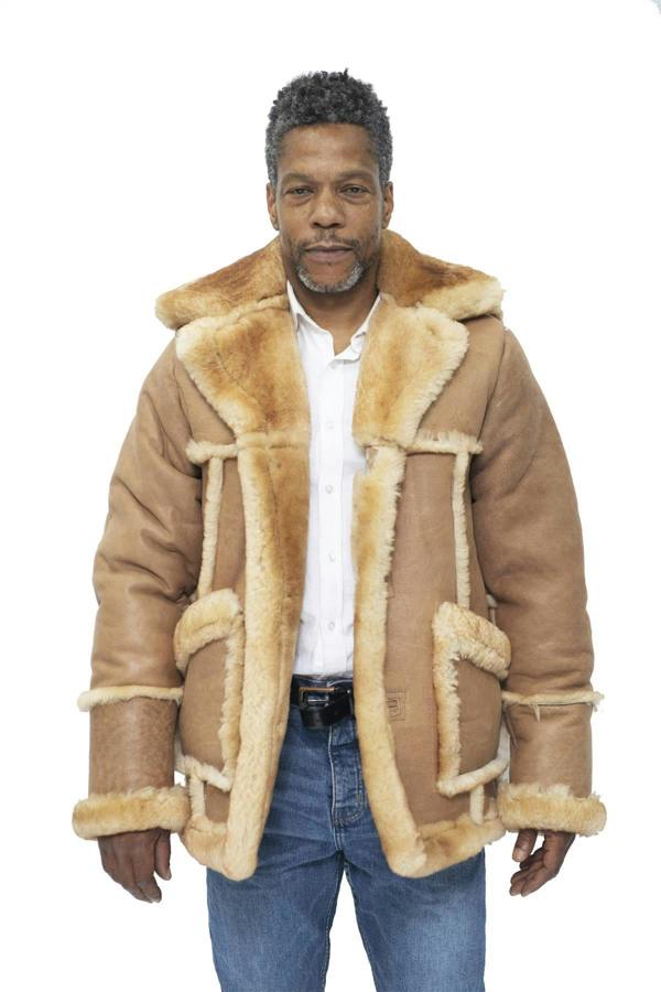 Infinity Leather Mens Designer Winter Sheepskin Fur Coat-Leominster