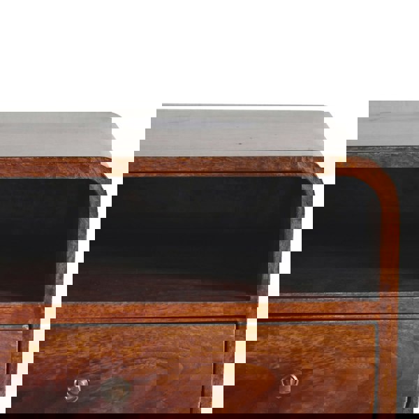 Artisan Furniture Large Chestnut Curve Upper Slot Floating Bedside
