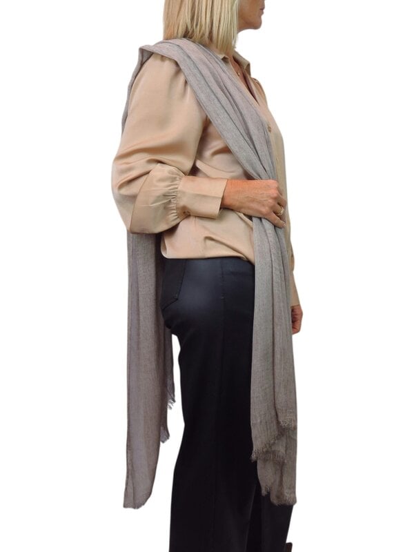 Paulo Due Lightweight Two Tone Crinkle Shawl Scarf
