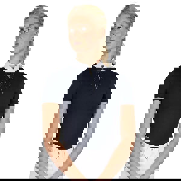 Coldstream Childrens/Kids Next Generation Hermitage Diamante Show Shirt - Navy - 