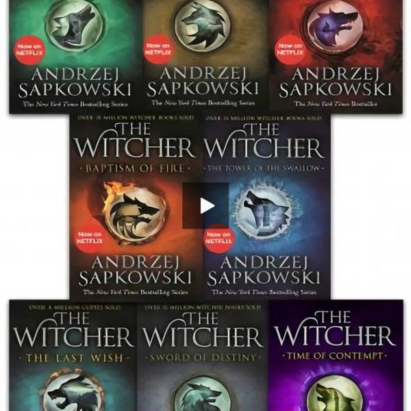 Andrzej Sapkowski Witcher Series Collection 8 Books Set Season of Storms Inc The Last Wish - Netflix