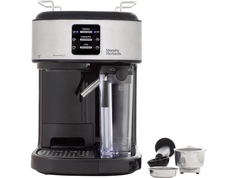 Morphy Richards Traditional Pump Espresso Coffee Machine and Milk Frother
