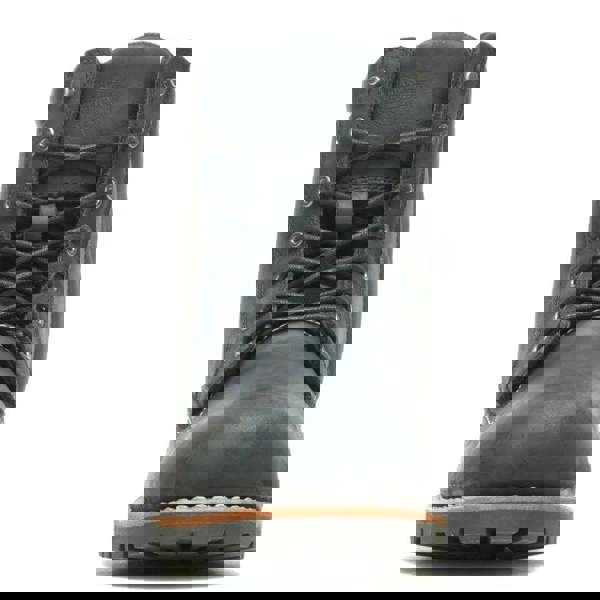 Harley-Davidson Bentler 6" CE Men's Zip Up Riding Biker Ankle Boots, front view of the black leather ankle boot with laces and rugged sole.