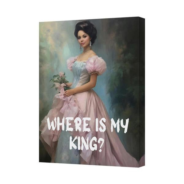 Benjamin Tate Design Canvas Wall Art Where Is My King Portrait Print Decor