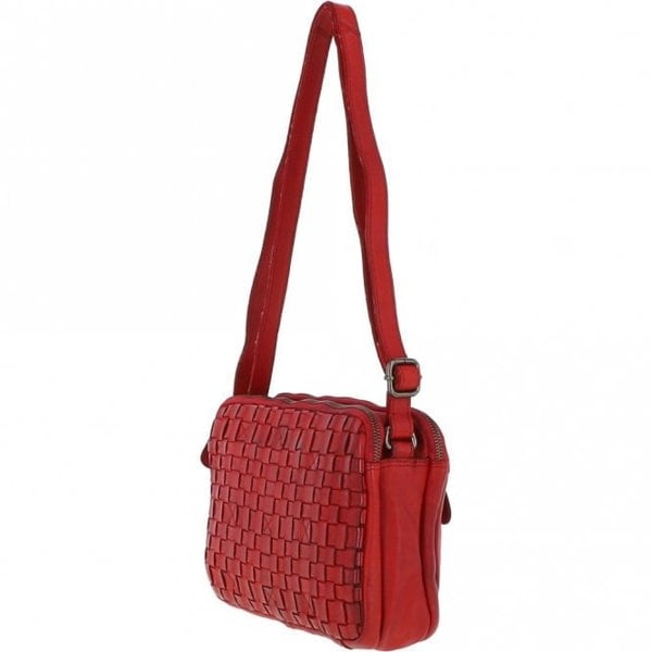 Ashwood Three Section Vintage Woven Leather Shoulder Bag