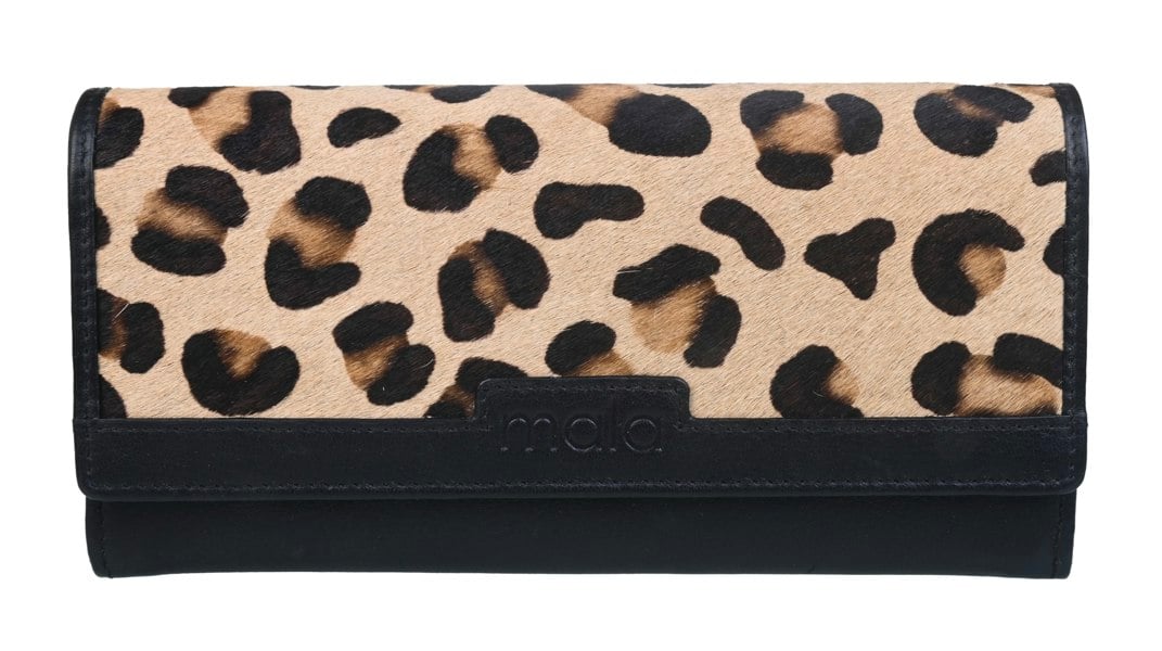 Mala Leather Matrah Leopard Matinee Leather Purse