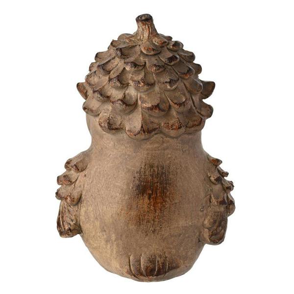 Country Living Wood Effect Resin Owl - Large