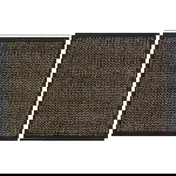 JVL Heavy Duty Commodore Backed Barrier Door Floor Mat, Brown, 40x60cm