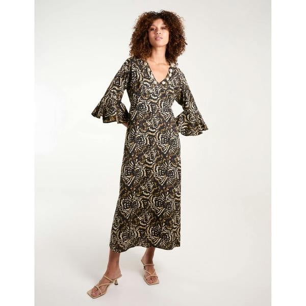 Blue Vanilla V Neck Shell Midi Dress