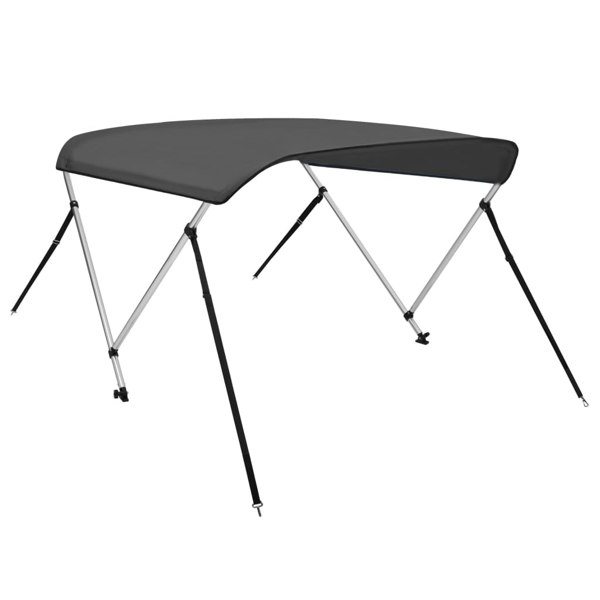 Berkfield 2 Bow Bimini Top Anthracite 180x150x110 cm