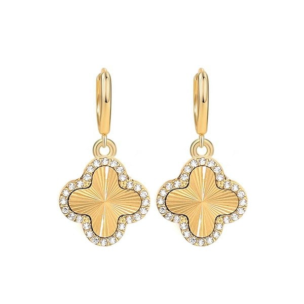 Say It With Timeless Clover Earrings - Yellow Gold Plated