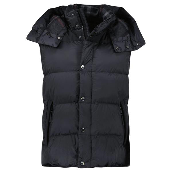 Burberry 'Leeds' Detachable Sleeve Hooded Down Jacket Black - chancefashionco