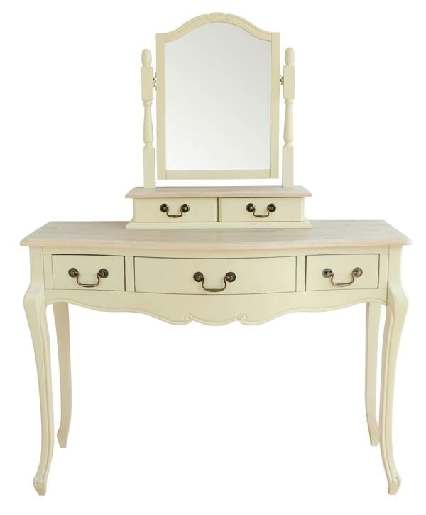 Statement Furniture Juliette Trinket Mirror, Wooden Dressing Table Mirror with Drawers