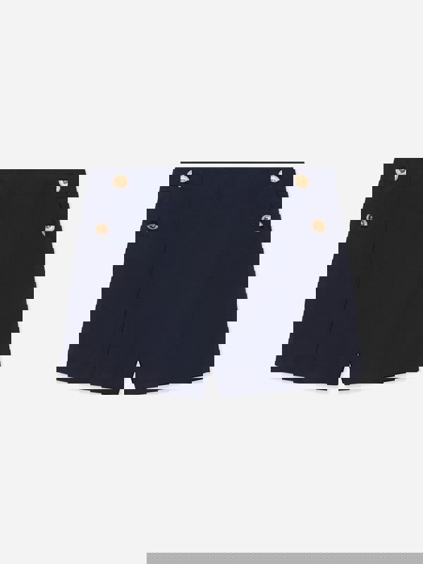 Versace Baby Girls Gabardine Shorts in Navy