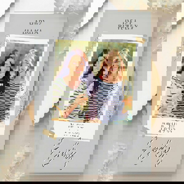 Personalised Memento Company Personalised Grey Snapshot Photo Upload Greeting Card