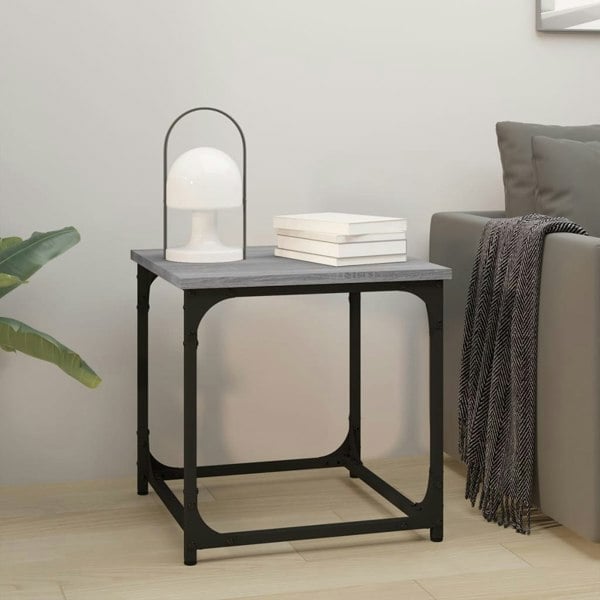 Berkfield Side Table Grey Sonoma 40x40x40 cm Engineered Wood