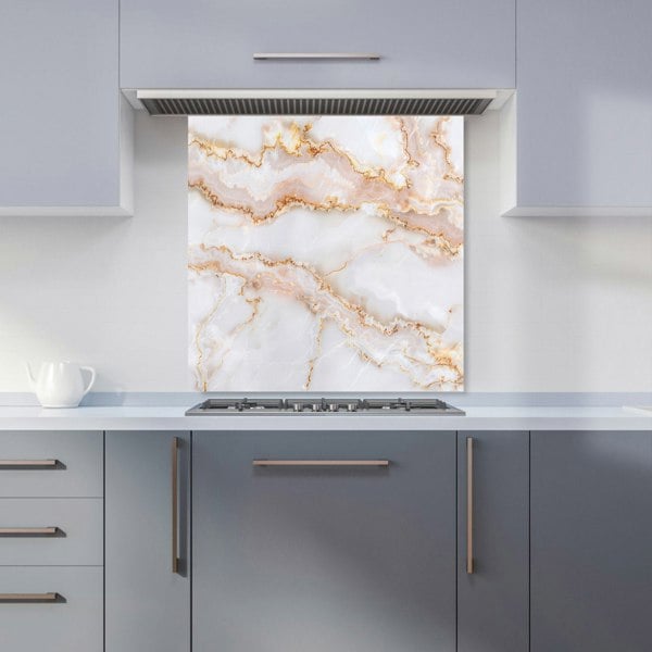 Warren Reed - Designer Peach Quartz Effect Kitchen Splashback