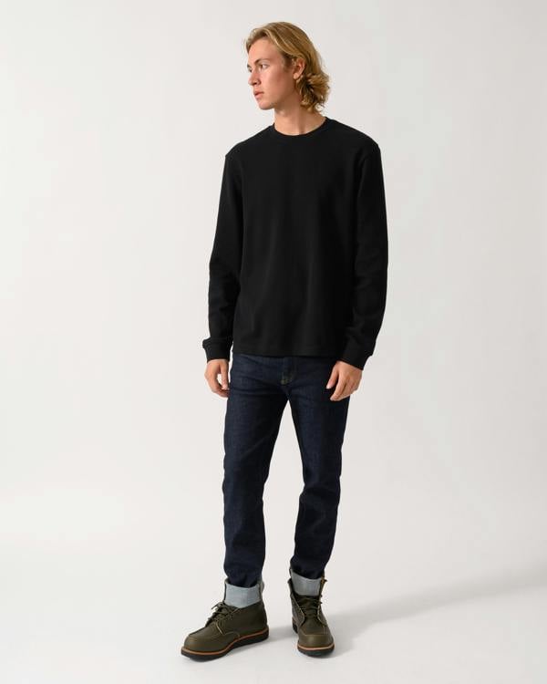 BOSS Orange We Tempest Mens Crew Neck Sweatshirt - Black 001