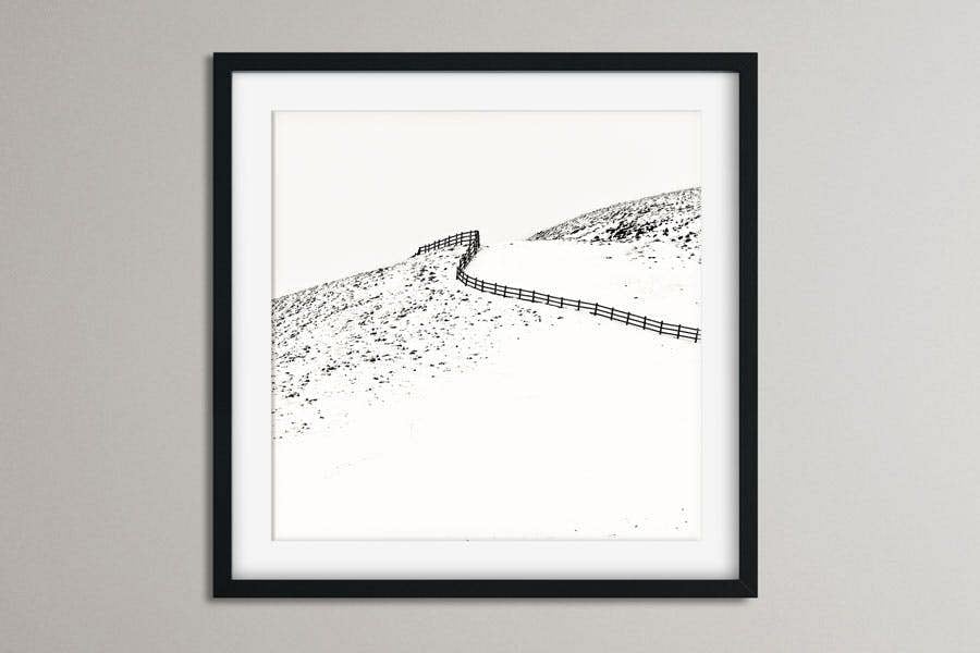 black and white minimalist photography art print