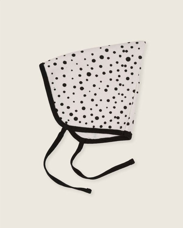 Cream Abstract Spot Print Bonnet - image 5