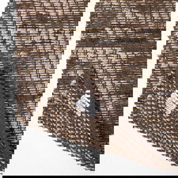 HOMESCAPES Madras Leather Hemp Rug