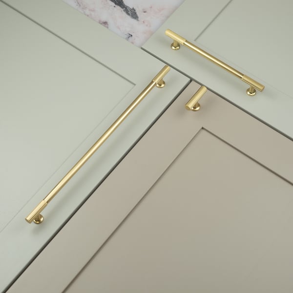 Handle & Home Brass Reeded T-Bar Knob