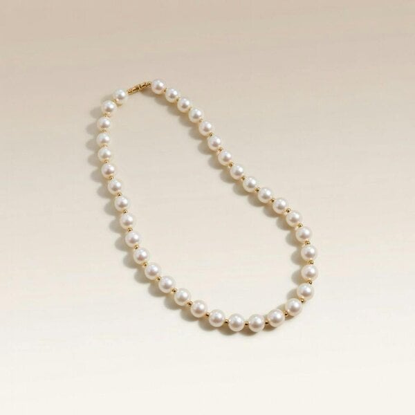 The Colourful Aura Large Ivory Lightweight White Round Pearl Bridesmaid Statement Choker Necklace