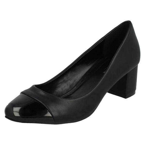 Spot On Ladies Spot On Mid Heel Court Shoes