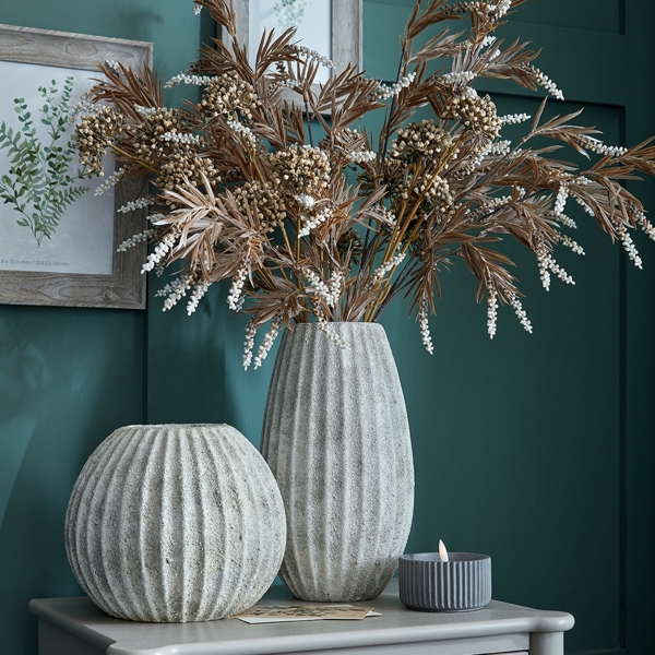 Hill Interiors Catania Olpe Vase - Light Grey