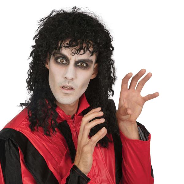 Bristol Novelty Mens Weird Guy Wig - Black - 