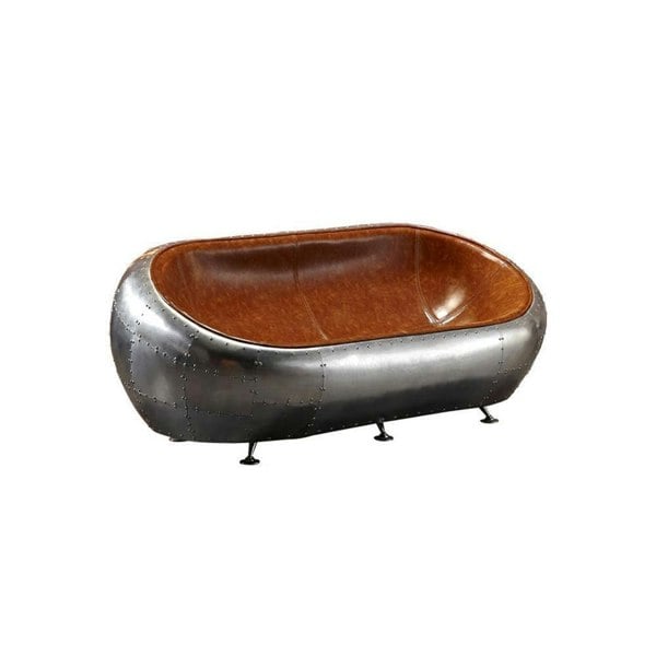 Aviator Airplane Tub Two Seater Sofa, Aluminum Loveseat-Sofas-Weilai Concept-Weilai Concept