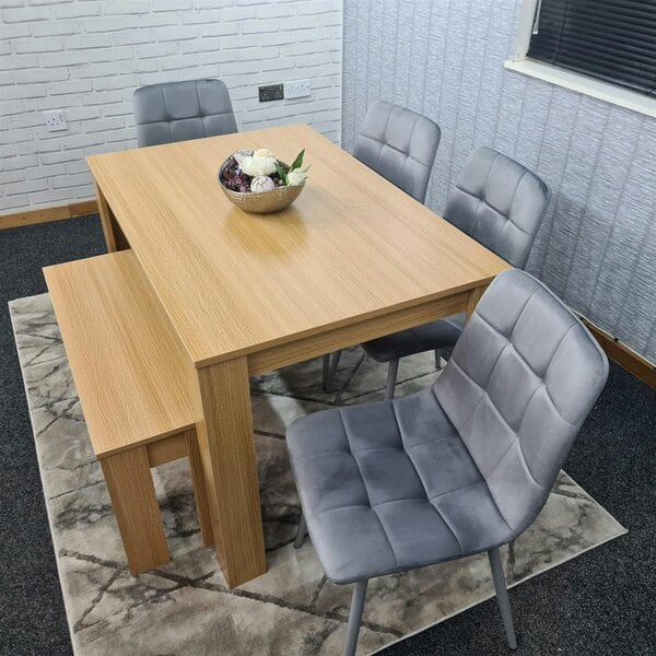 Kosy Koala Dining Table Set with 4 Chairs Dining Room and Kitchen table set of 4, and Bench
