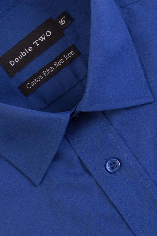 Royal Blue Long Sleeve Cotton Rich Non-Iron Shirt