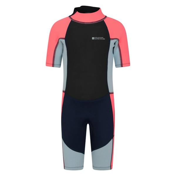 Mountain Warehouse Childrens/Kids Contrast Panel Wetsuit - Fuchsia